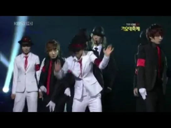 [2009.12.30] SHINee, SJ, SNSD - Smooth Criminal KBS Gayo Daejun