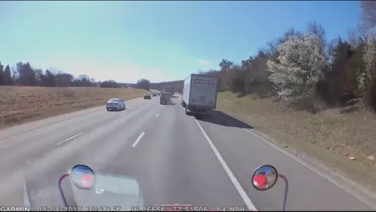 When Semi truck driver is just irresponsible