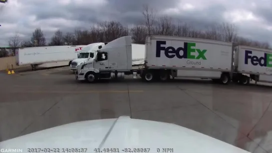 FEDEX TRUCK DROPS CABOOSE