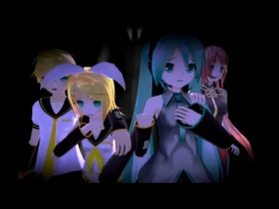 Vocaloid [Megurine Luka,Kagamine Rin & Len,Hatsune Miku] - Slenderman (rus sub)