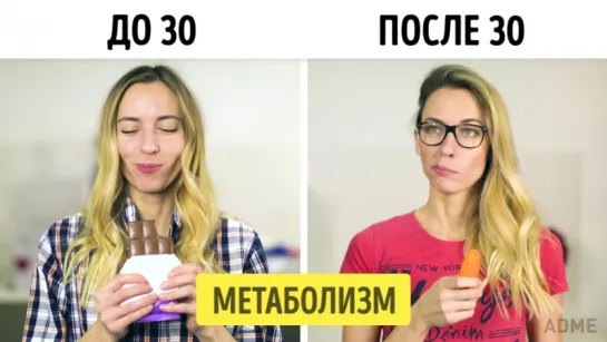 Как выглядит жизнь до и после 30 лет :)