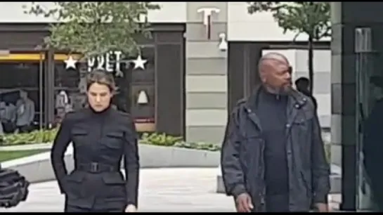 Nick Fury and Maria Hill на съёмках  фильма - Человек-паук: Вдали от дома Spider-Man: Far From Home, 2019