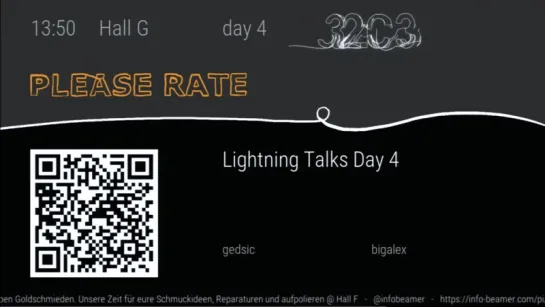 Lightning Talks Day 4 at 32c3