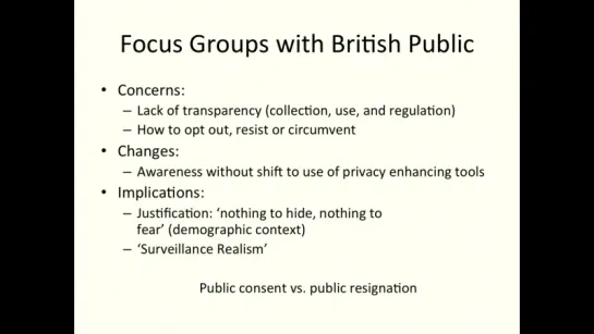 Media Coverage and the Public in the Surveillance Society