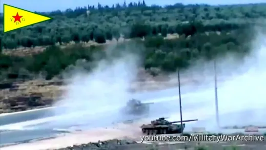 ISIS war Tanks Convoy Destroyed by Kurdish YPG Fighters in Kobani District Syria