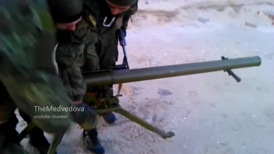 Азов стрельбы из СПГ-9 «Копьё» _ Azov shooting from the SPG-9 Spear