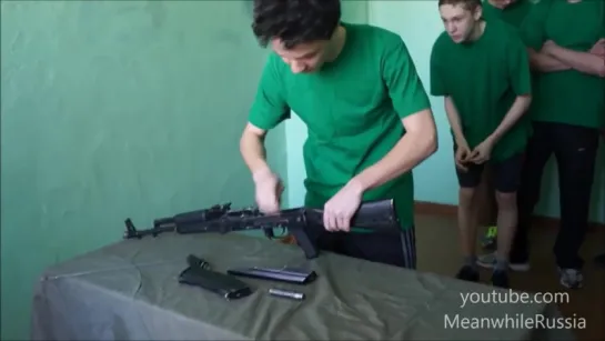 AK-74 Fast Assembly _ Disassembly In Russian School