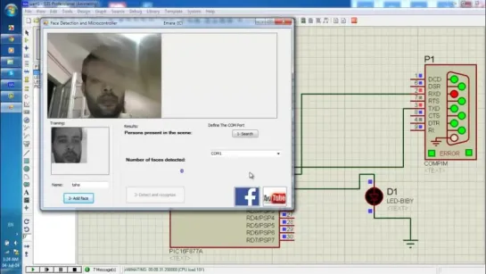 Person Authentication using Face detection by PC and Microcontroller (PIC, Arduino ,.....)