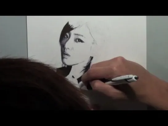 Ham Eunjung - Ballpoint pen drawing