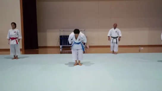 Обучение с команды Японии и нескольких приглашенных конкурентов перед Karate1 премьер лиги Окинава