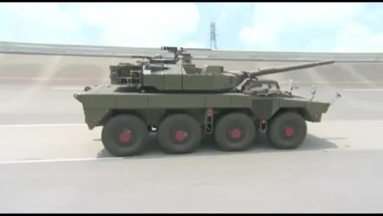 JGSDF - 105mm 8X8 Maneuver Combat Vehicle (MCV) Testing [1080p]