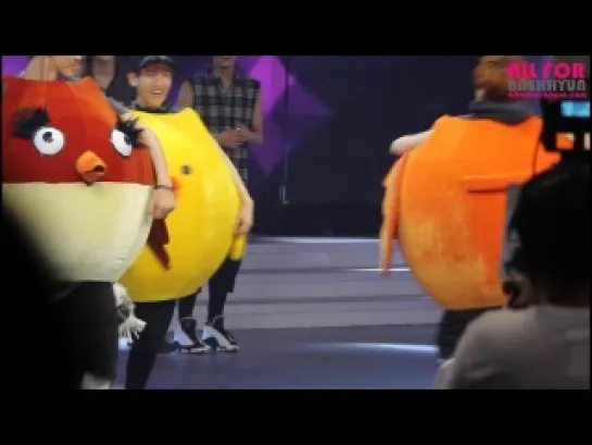 130604 Happy Camp Recording - Chicken Dance / Baekhyun Focus ^^