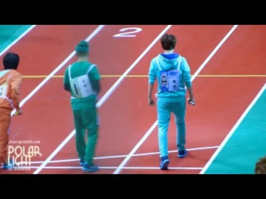 [POLAR LIGHT]130128 Idol Star Athletic Championships BAEKHYUN race walk semi-final!