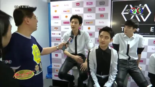 [VIDEO] 150623 EXO Thai EXOluXion in BKK Interview