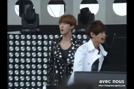 [FANCAM] 120712 EXO-K [Baekhyun focus] @ Yeosu Exposition concert rehearsal