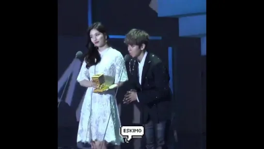 [FANCAM] 161202 EXO Baekhyun & Suzy (MissA) - Best Collab (3) @ MAMA 2016