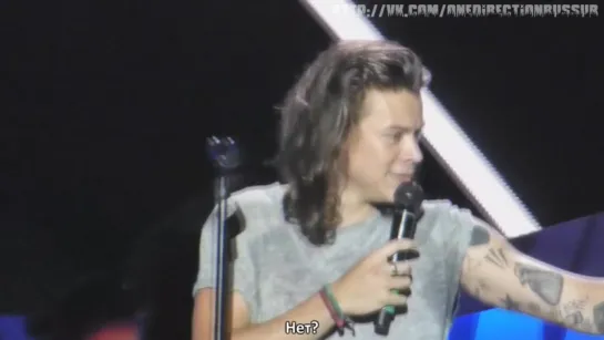 One Direction - Harry Calls Out the Oakland Raiders - Kansas City, MO - 7.28.15 [RUS SUB]