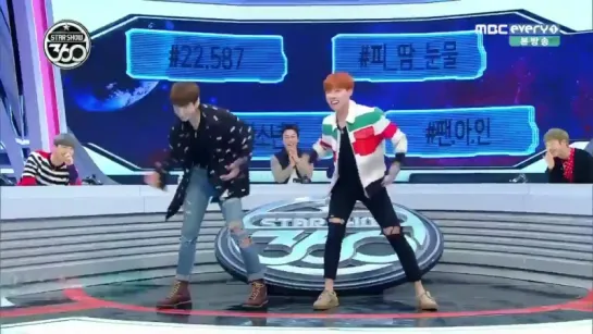 [SHOW] 161107 BTS J-Hope & Jungkook dancing to Red Velvet's Russian Roulette @ Star Show 360