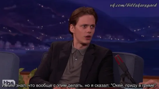 [SUBS] Bill Skarsgard Walked Through Hollywood In Clown Face - CONAN on TBS