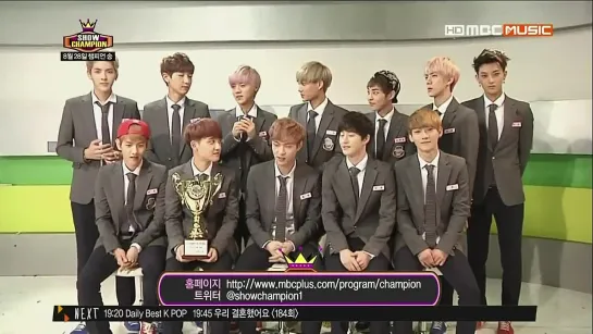 130828 Today Winner is EXO @ MBC Show Champion #GROWL8THWIN