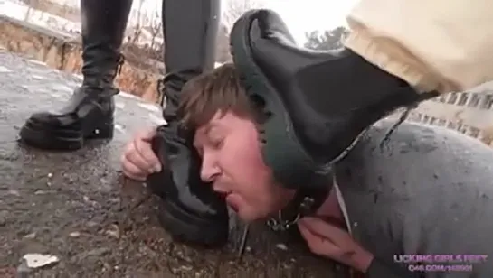 Licking Girls Feet - JANE and RADA - You know what we like when our boots are perfectly clean