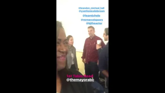 “The Mayor” table read for ABC via Regina’s Instagram Stories (July 31, 2017)