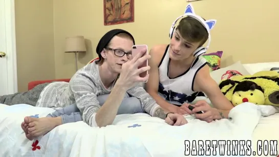 Twink gets his butthole barebacked from behind super hard