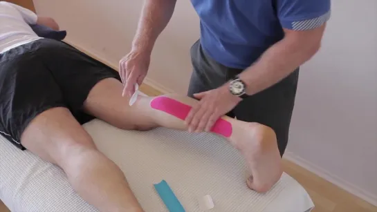 How to treat a Calf strain (Gastrocnemius_Soleus) using Kinesiology Tape