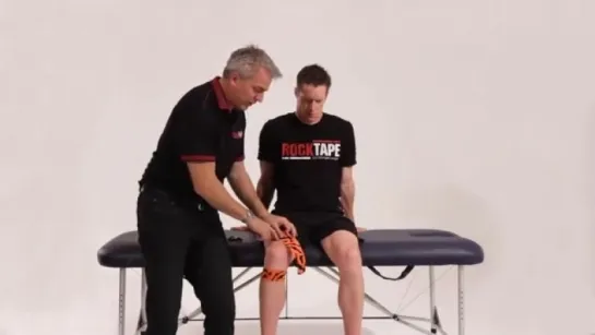 Rocktape application for knee pain