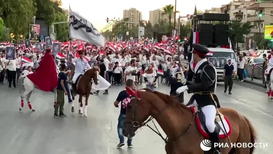 Акция в поддержку президента Асада состоялась в Дамаске.