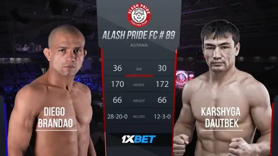 Диего Брандао   vs.  Каршыга Даутбек. ALASH PRIDE  FC 89