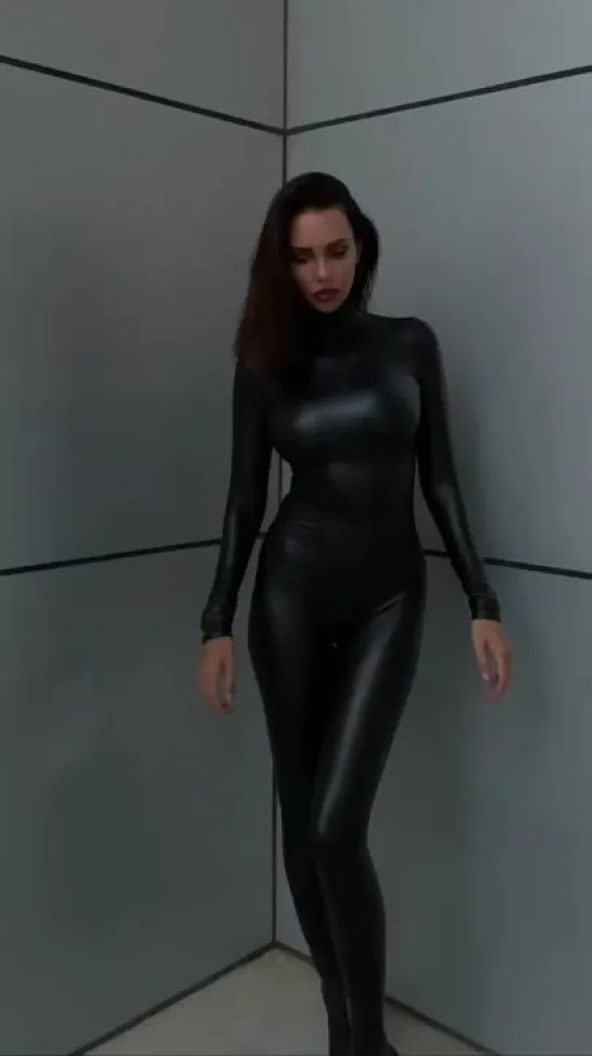 leather catsuit jaswely