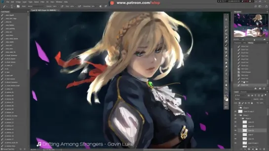 Photoshop painting process- Violet Evergarden