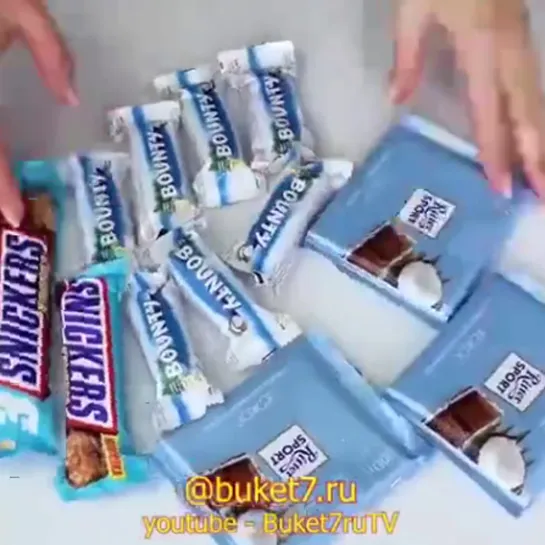 ✂Праздничная поделка: Букет из шоколадок🍫