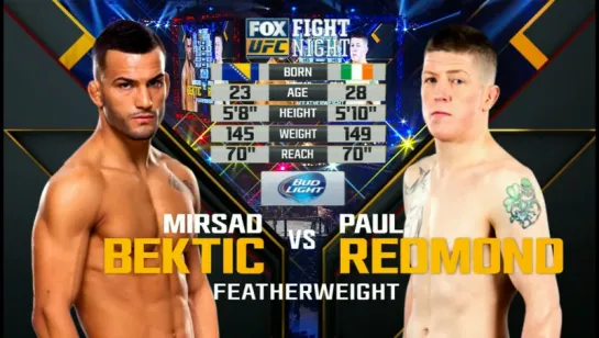 2.Mirsad Bektic vs Paul Redmond UFC on Fox 14