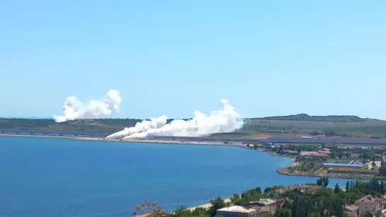 Крымский мост учения дымовая завеса 01.07.2022