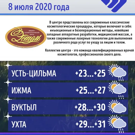 Погода в Коми - 8 июля 2020