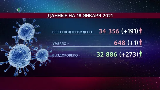 "Время новостей" – Данные по коронавирусу на 18 января