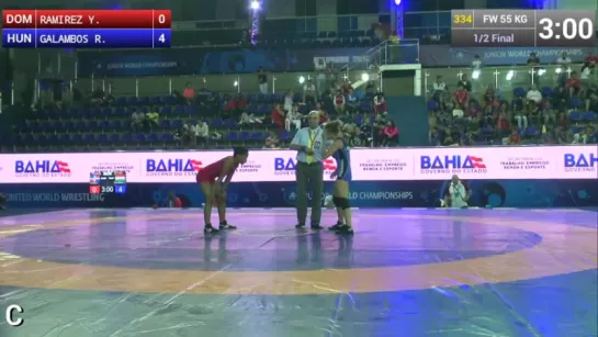 2015 Junior World Championships-FW 55 kg-Yosleidy Ramirez(DOM)-Galambos Ramóna(HUN)