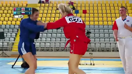 ОДЗЕЛАШВИЛИ Нино (GEO) vs ХОМЯЧКОВА Анастасия (RUS). Женщины 72 кг. Чемпионат Европы по самбо 2021