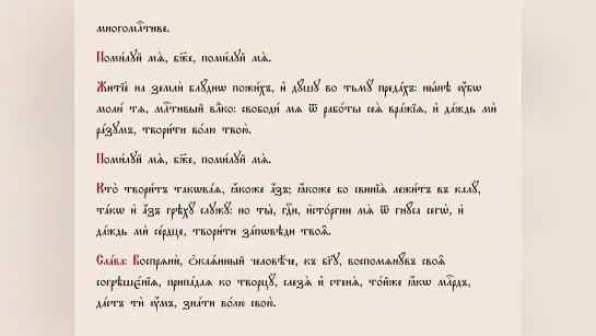 КАНОН ПОКАЯННЫЙ. Молитвы с подстрочником на церковно-славянском языке. Читает СВ