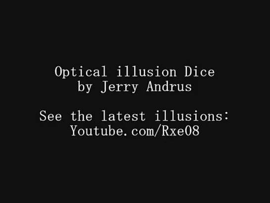 Optical Illusion Dice