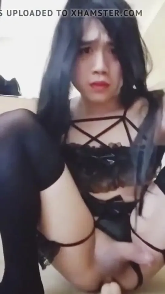 Shemale Crossdresser Trans Ladyboy Dildo Cum