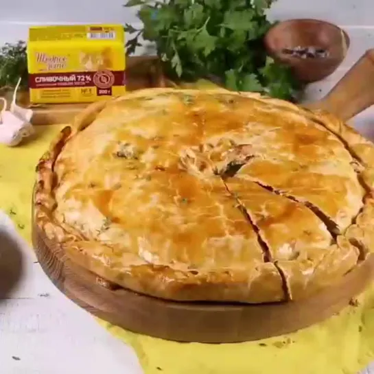 ПИРОГ С КАРТОФЕЛЕМ И МЯСОМ