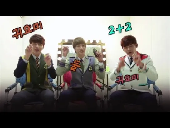 [VID] [140428] Elite - Woohyun, Hoya & Sungyeol Send Support Message for Midterm Exam