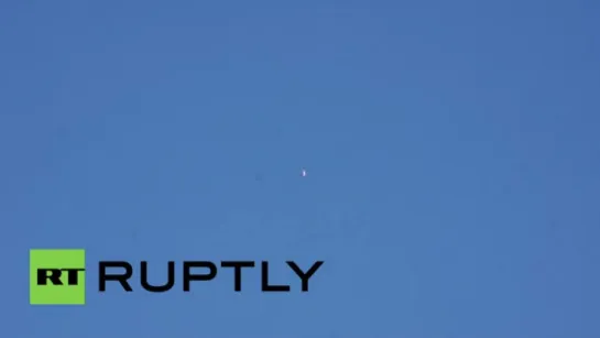 An-30. Watch plane getting hit and carry on flying over Slavyansk