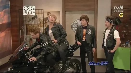 SNL Korea. Shinhwa bikers