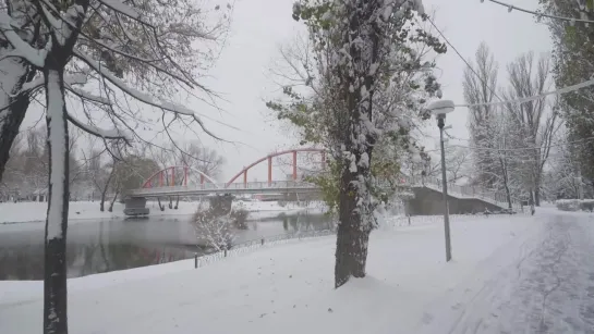 Первый снег в Белгороде