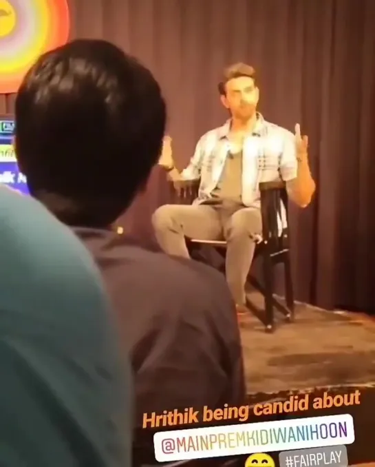 A moment from Hrithik Roshans interview with Anupama Chopra at Film Companion - HrithikRos