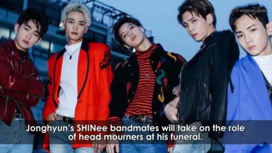 SHINee band members passed out from crying- They will be leading at Jonghyuns funeral